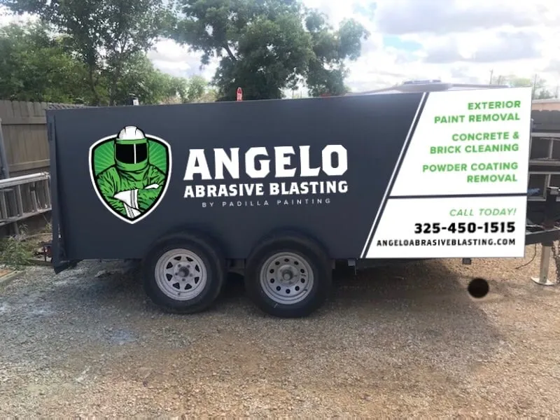 Angelo Abrasive Blasting trailer