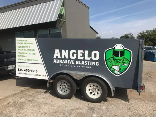Angelo Abrasive Blasting trailer
